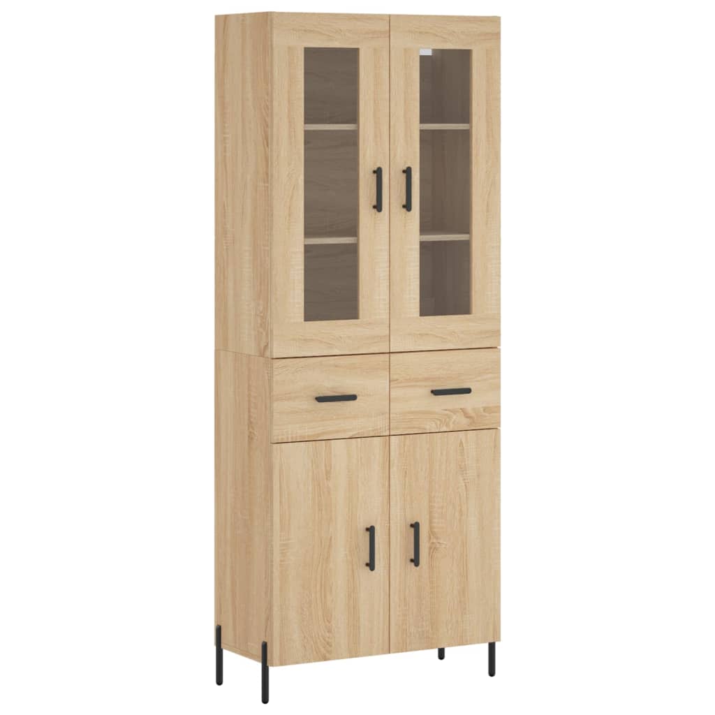 Credenza Rovere Sonoma 69,5x34x180 cm in Legno Multistrato - homemem39