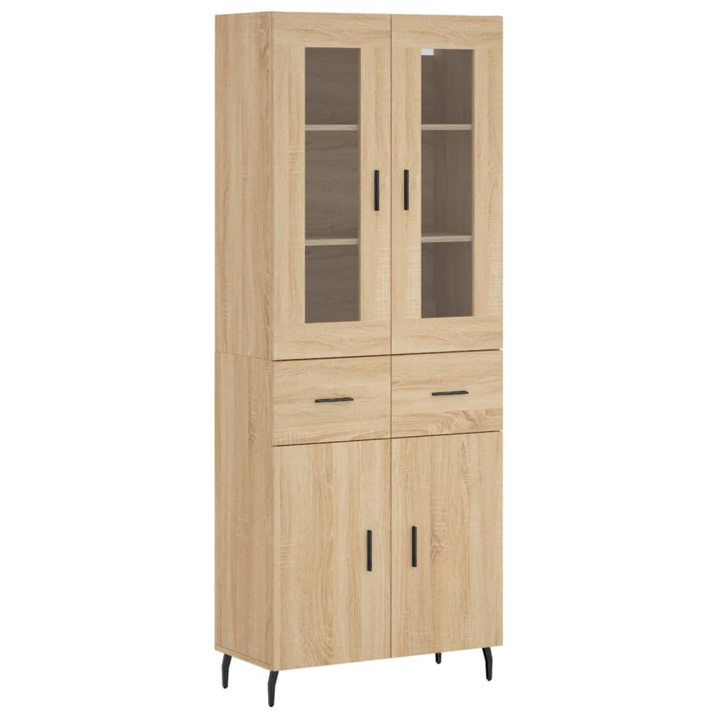 Credenza Rovere Sonoma 69,5x34x180 cm in Legno Multistrato - homemem39