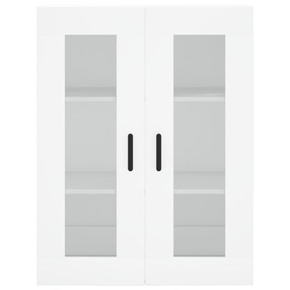 Credenza Bianca 69,5x34x180 cm in Legno Multistrato - homemem39