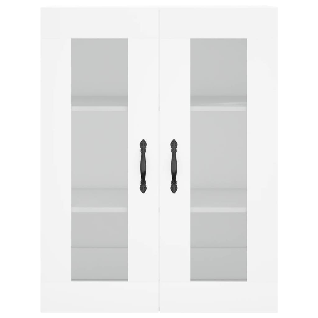 Credenza Bianca 69,5x34x180 cm in Legno Multistrato - homemem39