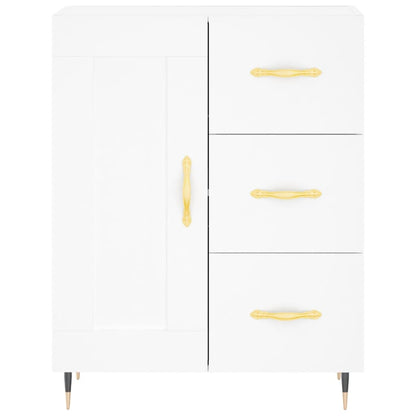 Credenza Bianca 69,5x34x180 cm in Legno Multistrato - homemem39