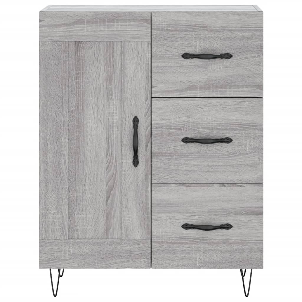 Credenza Grigio Sonoma 69,5x34x180 cm in Legno Multistrato - homemem39