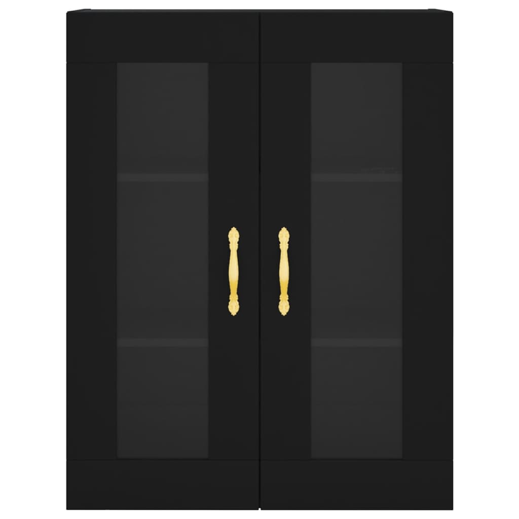 Credenza Nera 69,5x34x180 cm in Legno Multistrato - homemem39