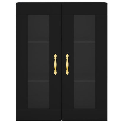 Credenza Nera 69,5x34x180 cm in Legno Multistrato - homemem39