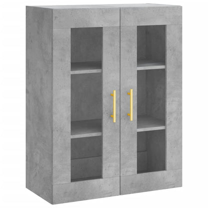 Credenza Grigio Cemento 69,5x34x180 cm in Legno Multistrato