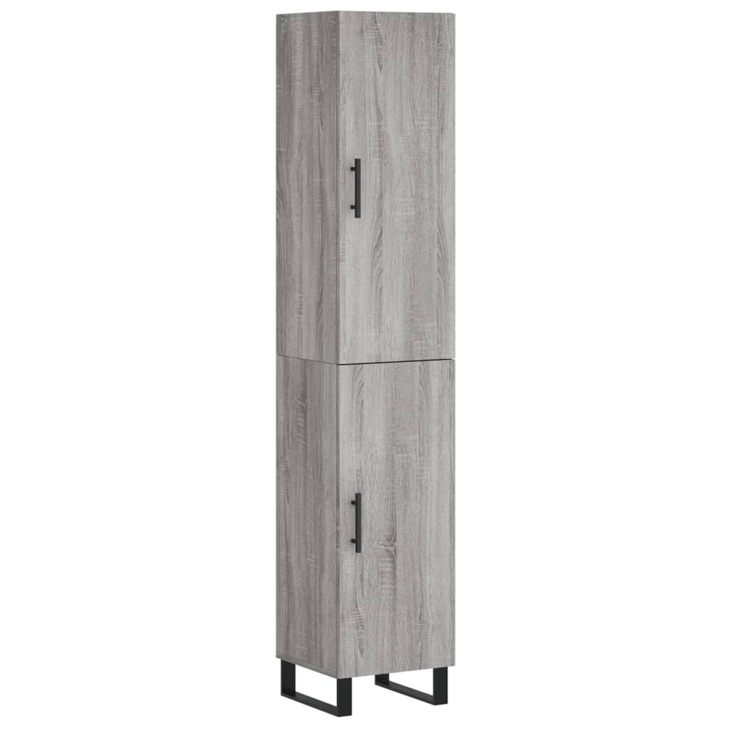 Credenza Grigio Sonoma 34,5x34x180 cm in Legno Multistrato - homemem39