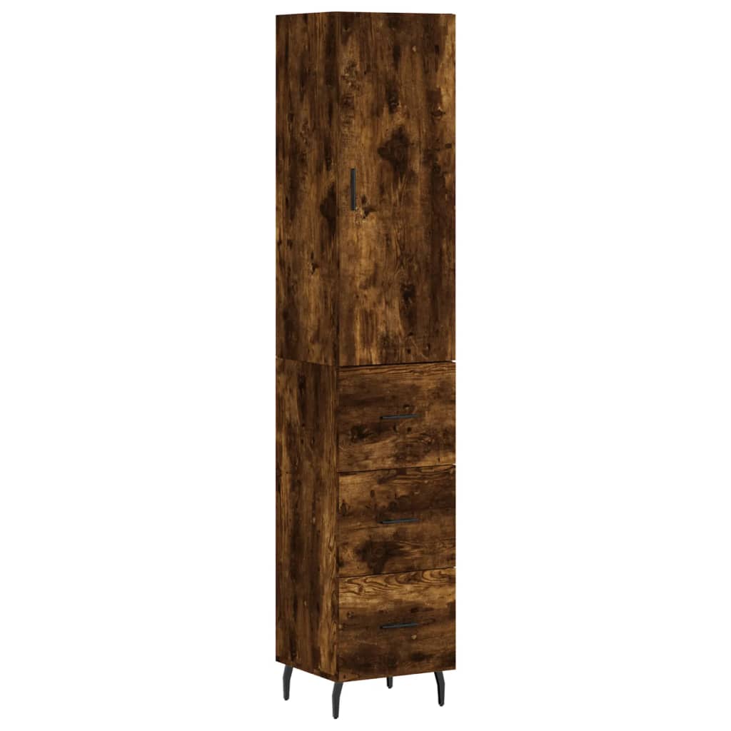 Credenza Rovere Fumo 34,5x34x180 cm in Legno Multistrato - homemem39