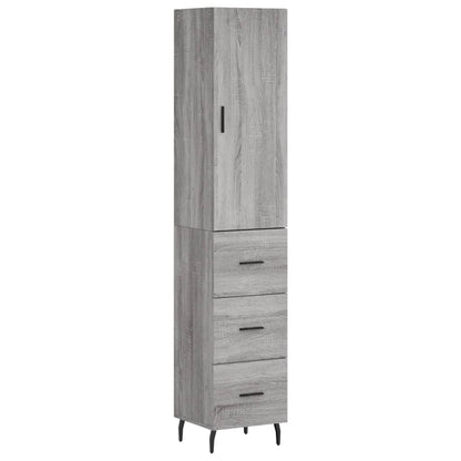 Credenza Grigio Sonoma 34,5x34x180 cm in Legno Multistrato - homemem39
