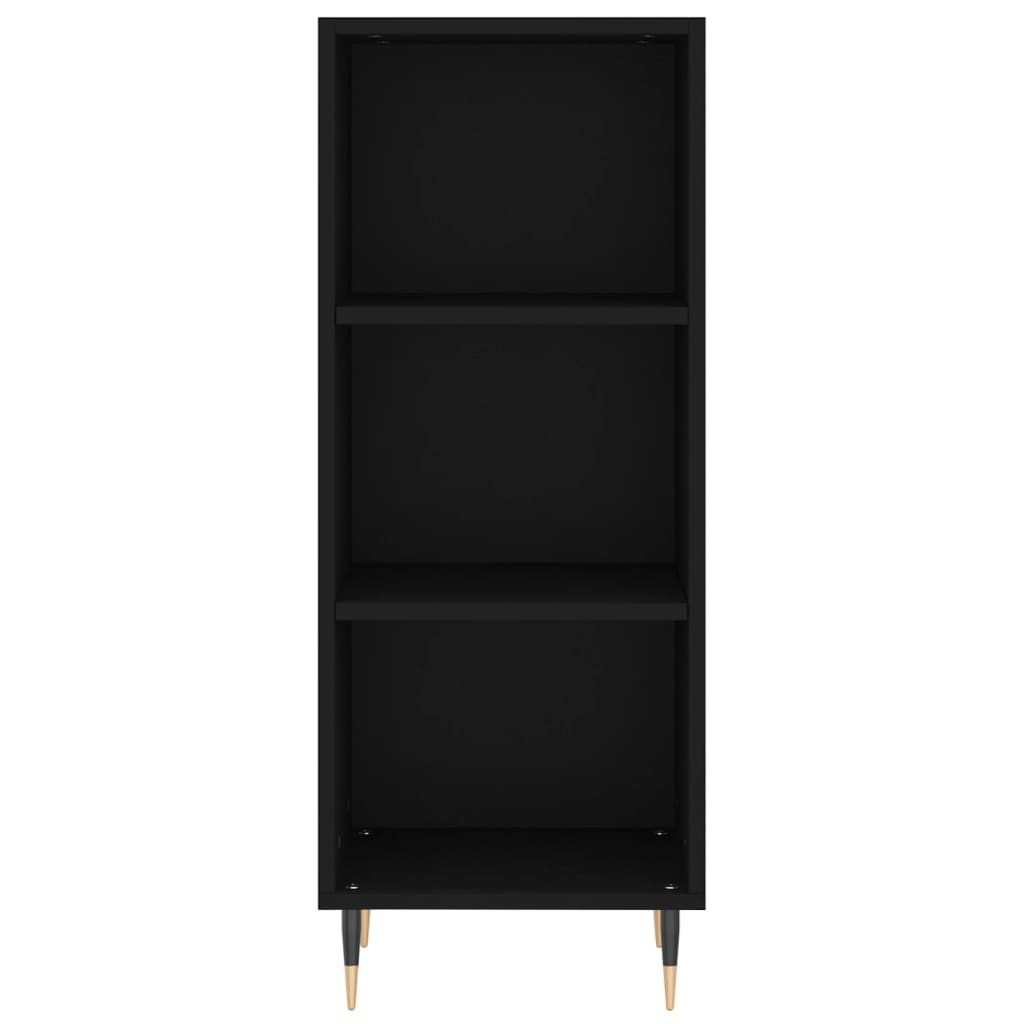 Credenza Nera 34,5x34x180 cm in Legno Multistrato - homemem39