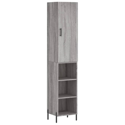 Credenza Grigio Sonoma 34,5x34x180 cm in Legno Multistrato - homemem39
