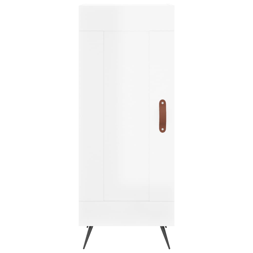 Credenza 34,5x34x180 cm in Legno Multistrato Bianco Lucido - homemem39