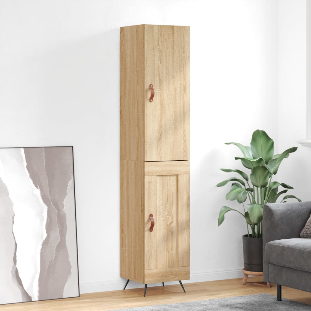 Credenza Rovere Sonoma 34,5x34x180 cm in Legno Multistrato