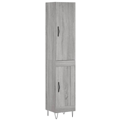 Credenza Grigio Sonoma 34,5x34x180 cm in Legno Multistrato - homemem39