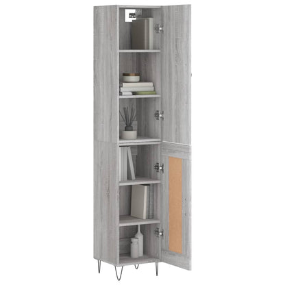 Credenza Grigio Sonoma 34,5x34x180 cm in Legno Multistrato - homemem39