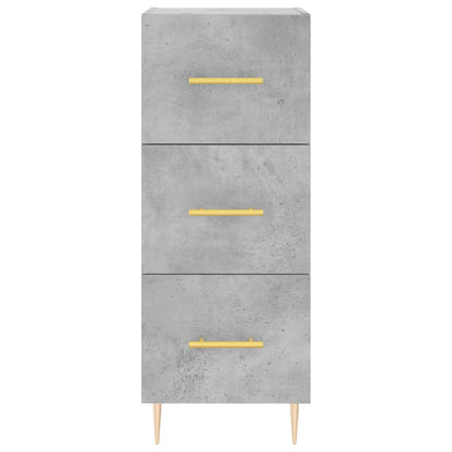 Credenza Grigio Cemento 34,5x34x180 cm in Legno Multistrato