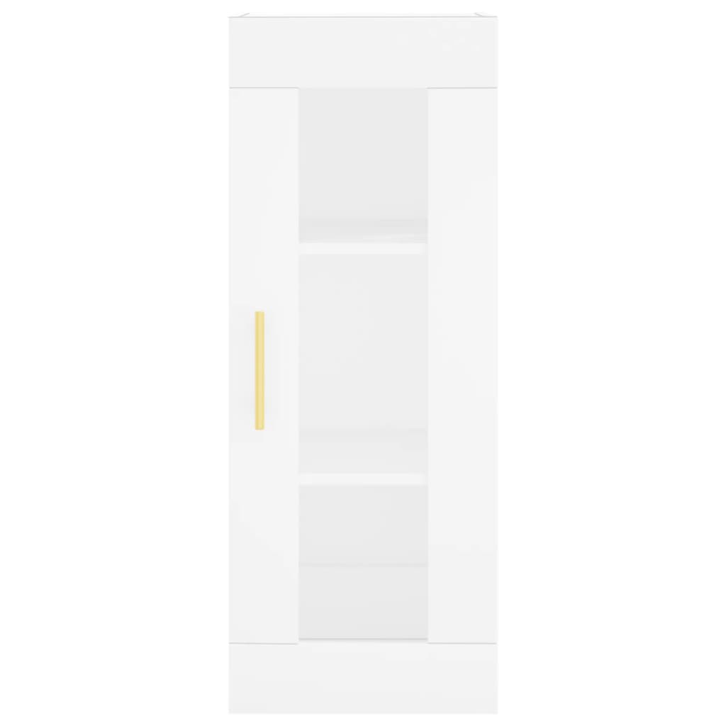 Credenza Bianca 34,5x34x180 cm in Legno Multistrato