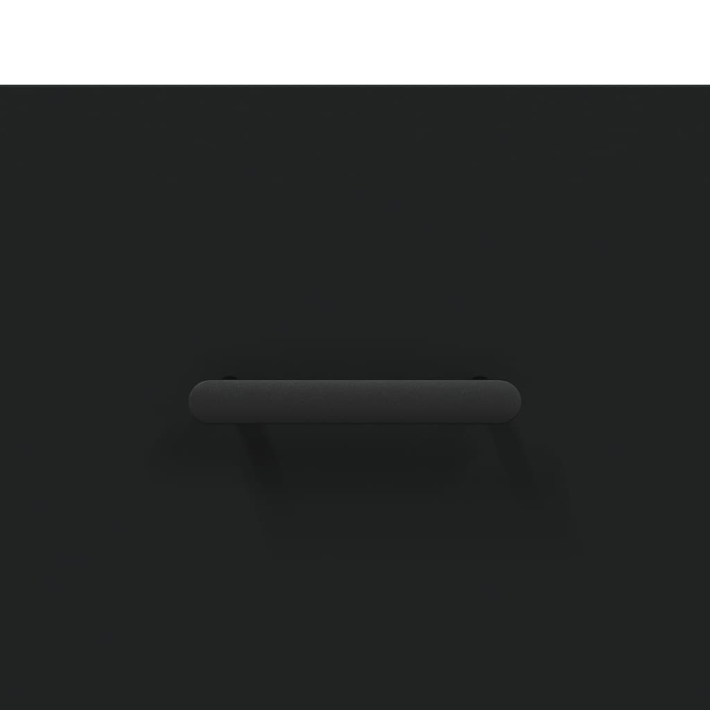 Credenza Nera 34,5x34x180 cm in Legno Multistrato