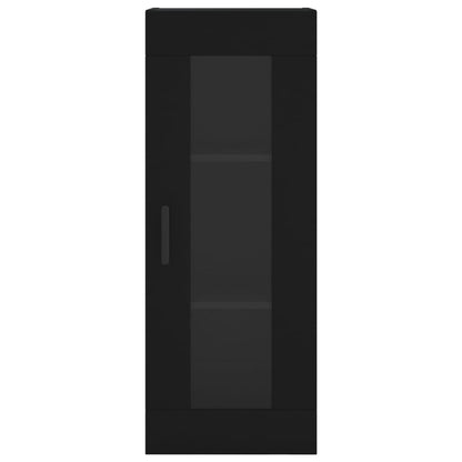 Credenza Nera 34,5x34x180 cm in Legno Multistrato