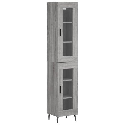 Credenza Grigio Sonoma 34,5x34x180 cm in Legno Multistrato - homemem39