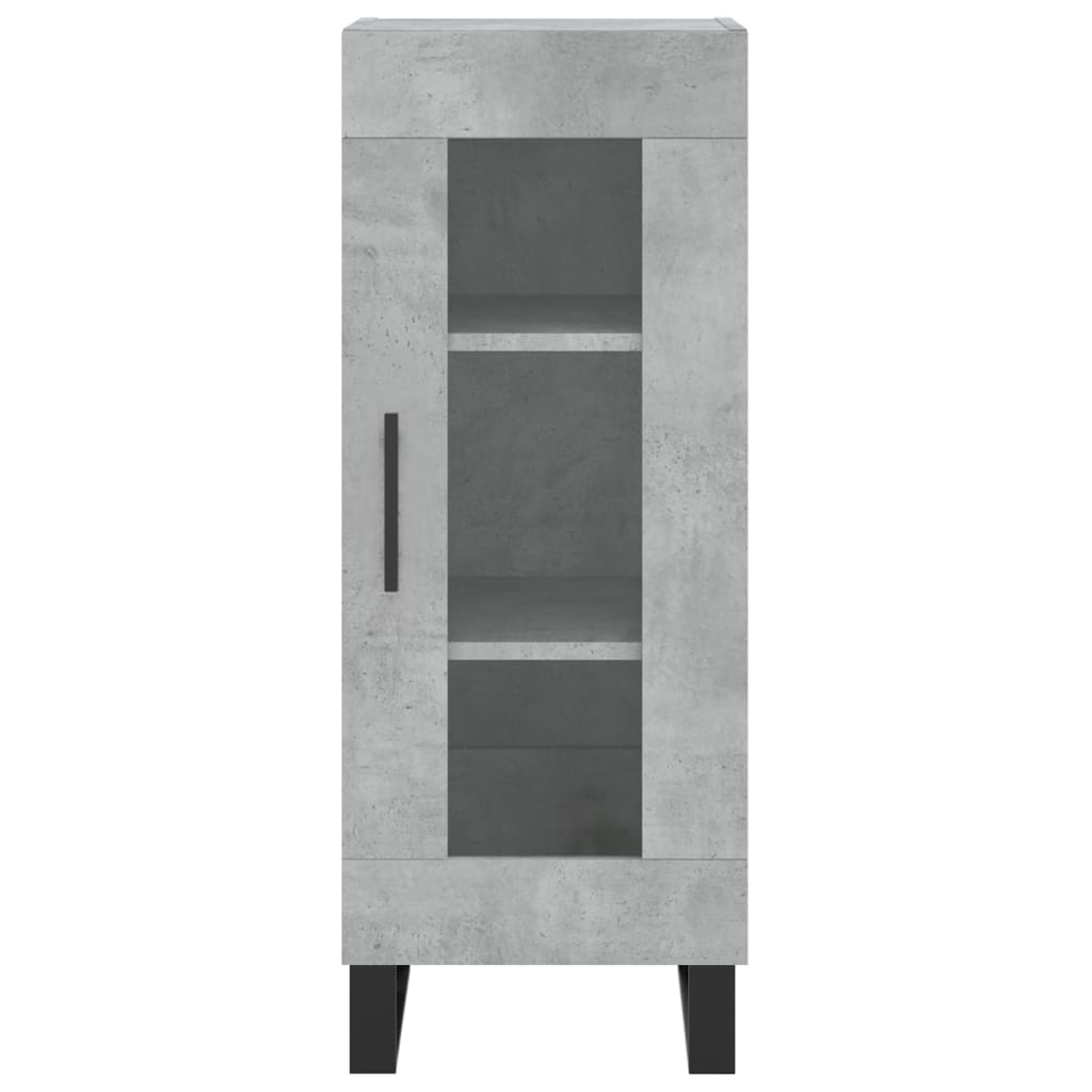 Credenza Grigio Cemento 34,5x34x180 cm in Legno Multistrato