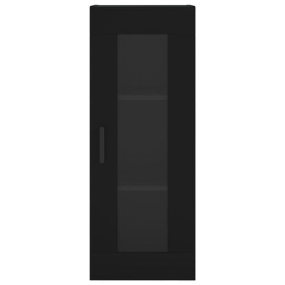 Credenza Nera 34,5x34x180 cm in Legno Multistrato