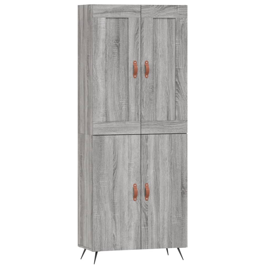 Credenza Grigio Sonoma 69,5x34x180 cm in Legno Multistrato - homemem39