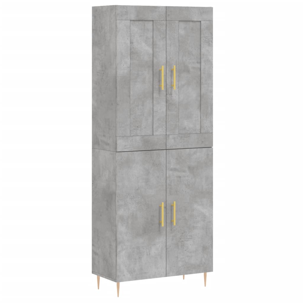 Credenza Grigio Cemento 69,5x34x180 cm in Legno Multistrato - homemem39