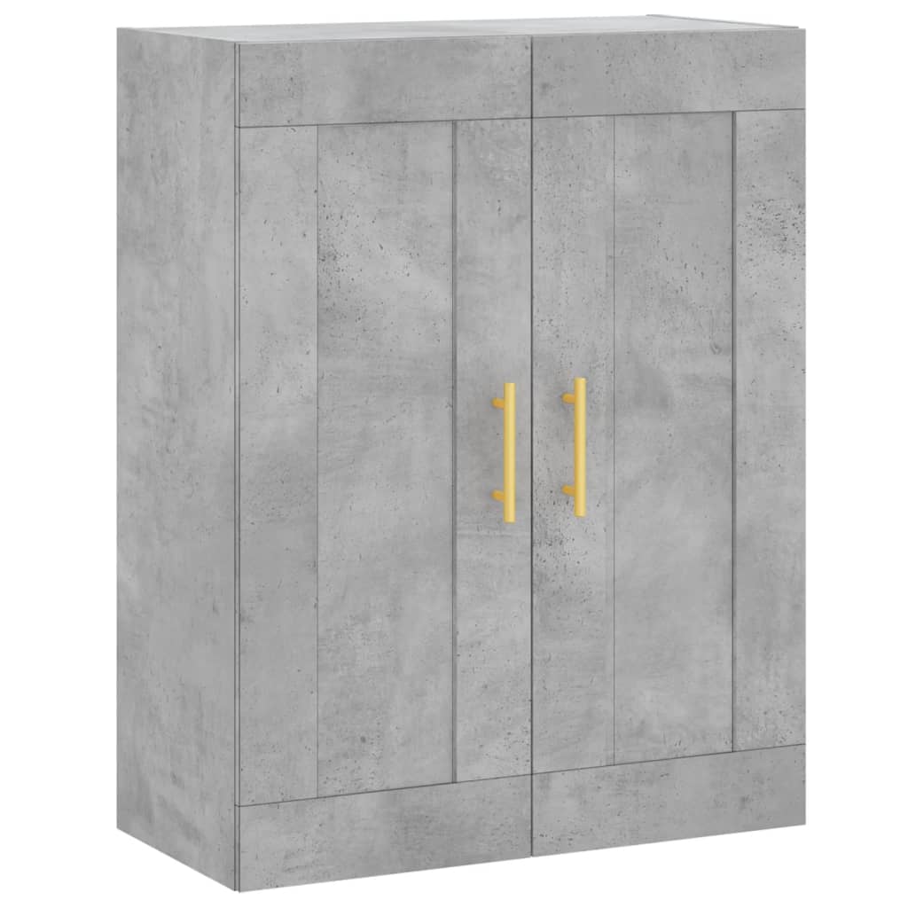 Credenza Grigio Cemento 69,5x34x180 cm in Legno Multistrato - homemem39