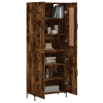 Credenza Rovere Fumo  69,5x34x180 cm in Legno Multistrato