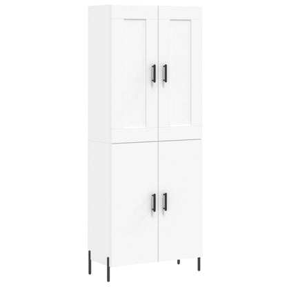 Credenza Bianca 69,5x34x180 cm in Legno Multistrato