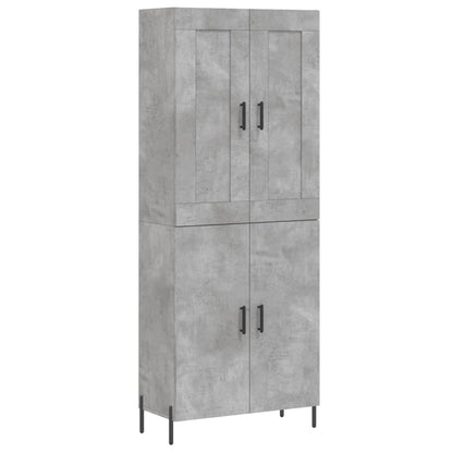 Credenza Grigio Cemento 69,5x34x180 cm in Legno Multistrato - homemem39