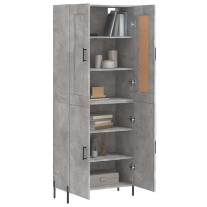 Credenza Grigio Cemento 69,5x34x180 cm in Legno Multistrato - homemem39