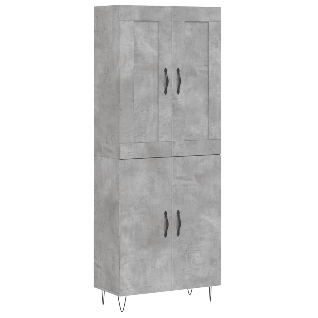 Credenza Grigio Cemento 69,5x34x180 cm in Legno Multistrato - homemem39