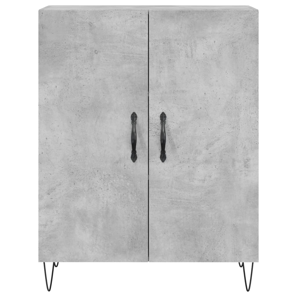 Credenza Grigio Cemento 69,5x34x180 cm in Legno Multistrato - homemem39