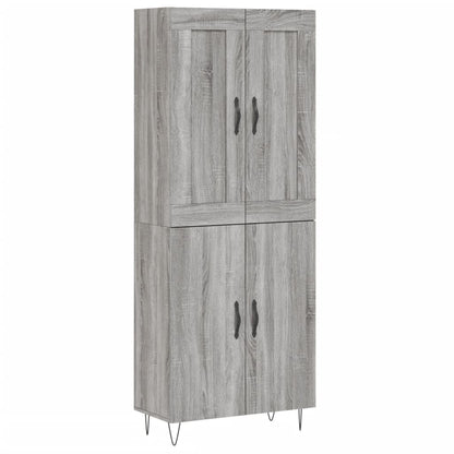 Credenza Grigio Sonoma 69,5x34x180 cm in Legno Multistrato - homemem39