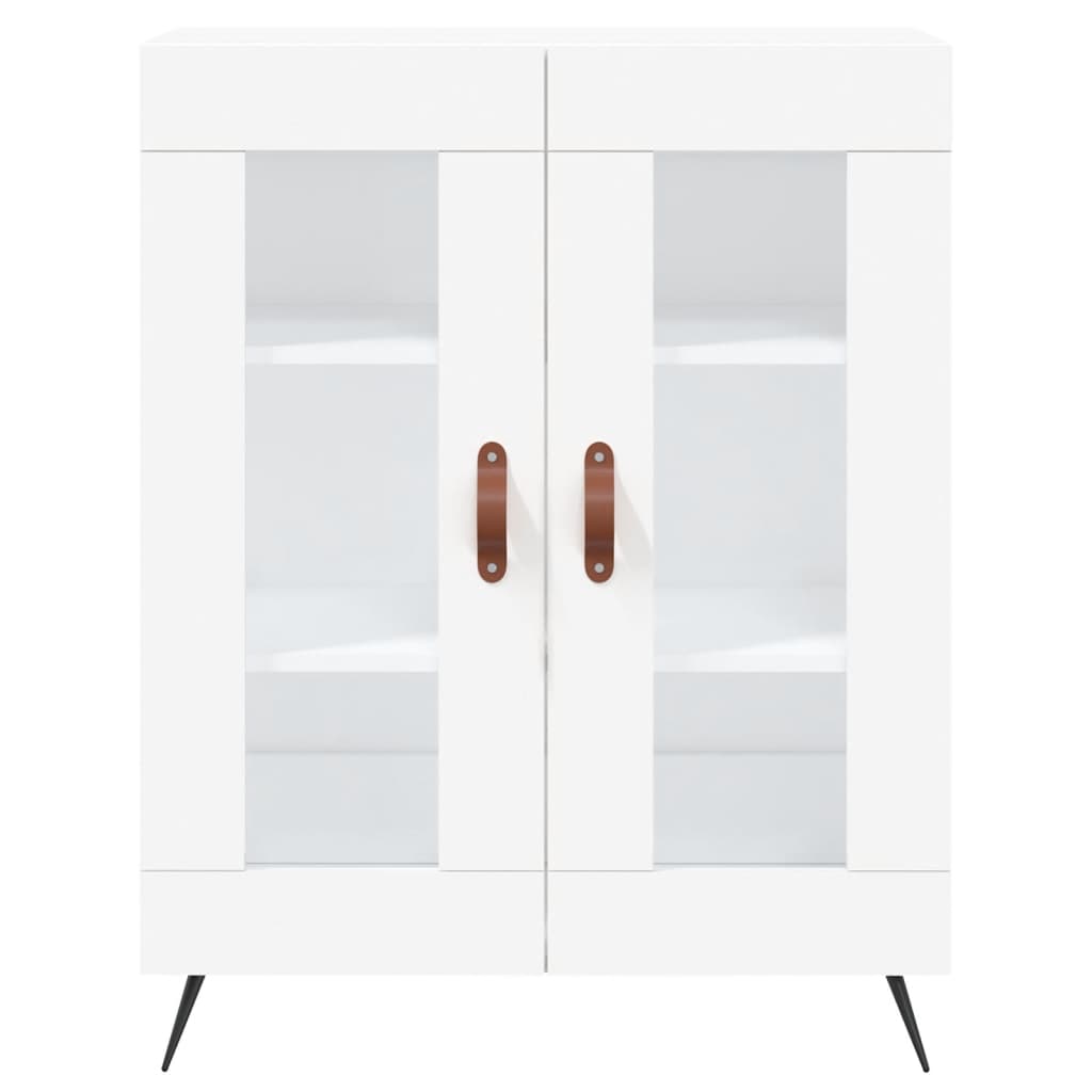 Credenza Bianca 69,5x34x180 cm in Legno Multistrato - homemem39