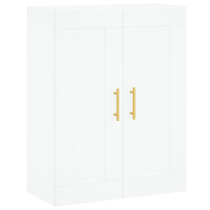 Credenza Bianca 69,5x34x180 cm in Legno Multistrato - homemem39