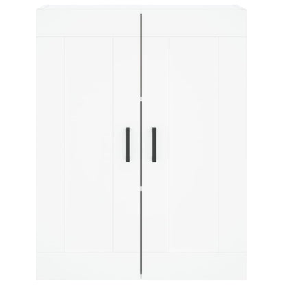 Credenza Bianca 69,5x34x180 cm in Legno Multistrato