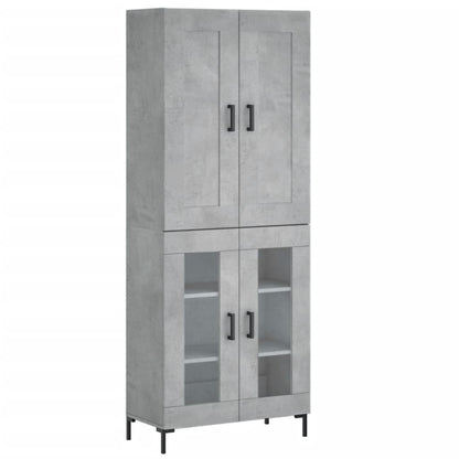 Credenza Grigio Cemento 69,5x34x180 cm in Legno Multistrato - homemem39