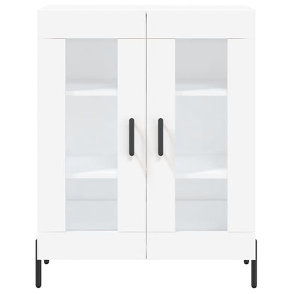 Credenza Bianca 69,5x34x180 cm in Legno Multistrato