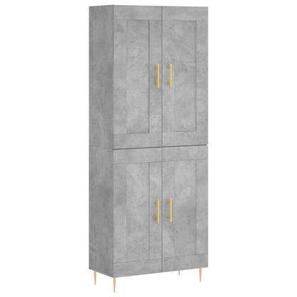 Credenza Grigio Cemento 69,5x34x180 cm in Legno Multistrato - homemem39