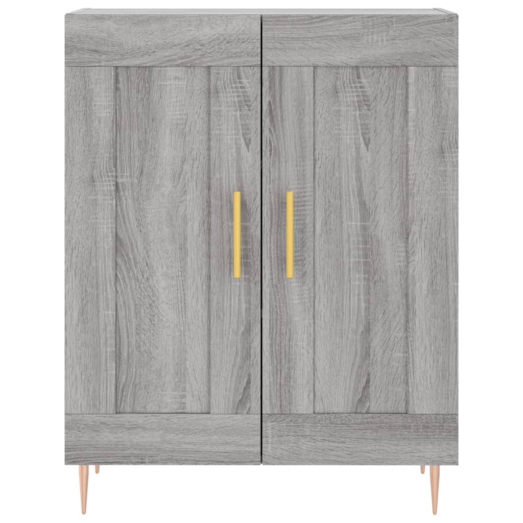 Credenza Grigio Sonoma 69,5x34x180 cm in Legno Multistrato