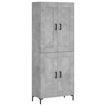 Credenza Grigio Cemento 69,5x34x180 cm in Legno Multistrato - homemem39