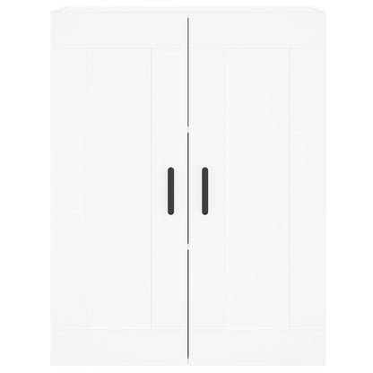 Credenza Bianca 69,5x34x180 cm in Legno Multistrato