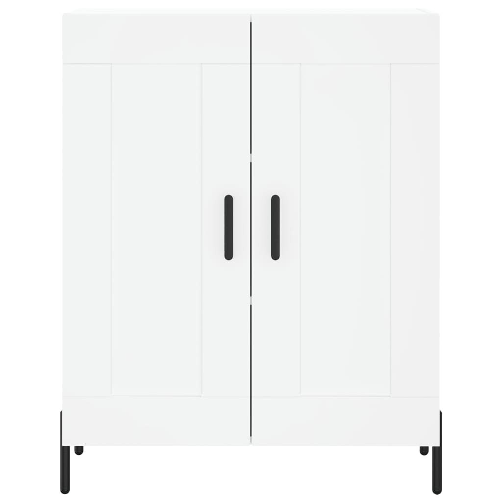 Credenza Bianca 69,5x34x180 cm in Legno Multistrato