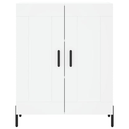 Credenza Bianca 69,5x34x180 cm in Legno Multistrato