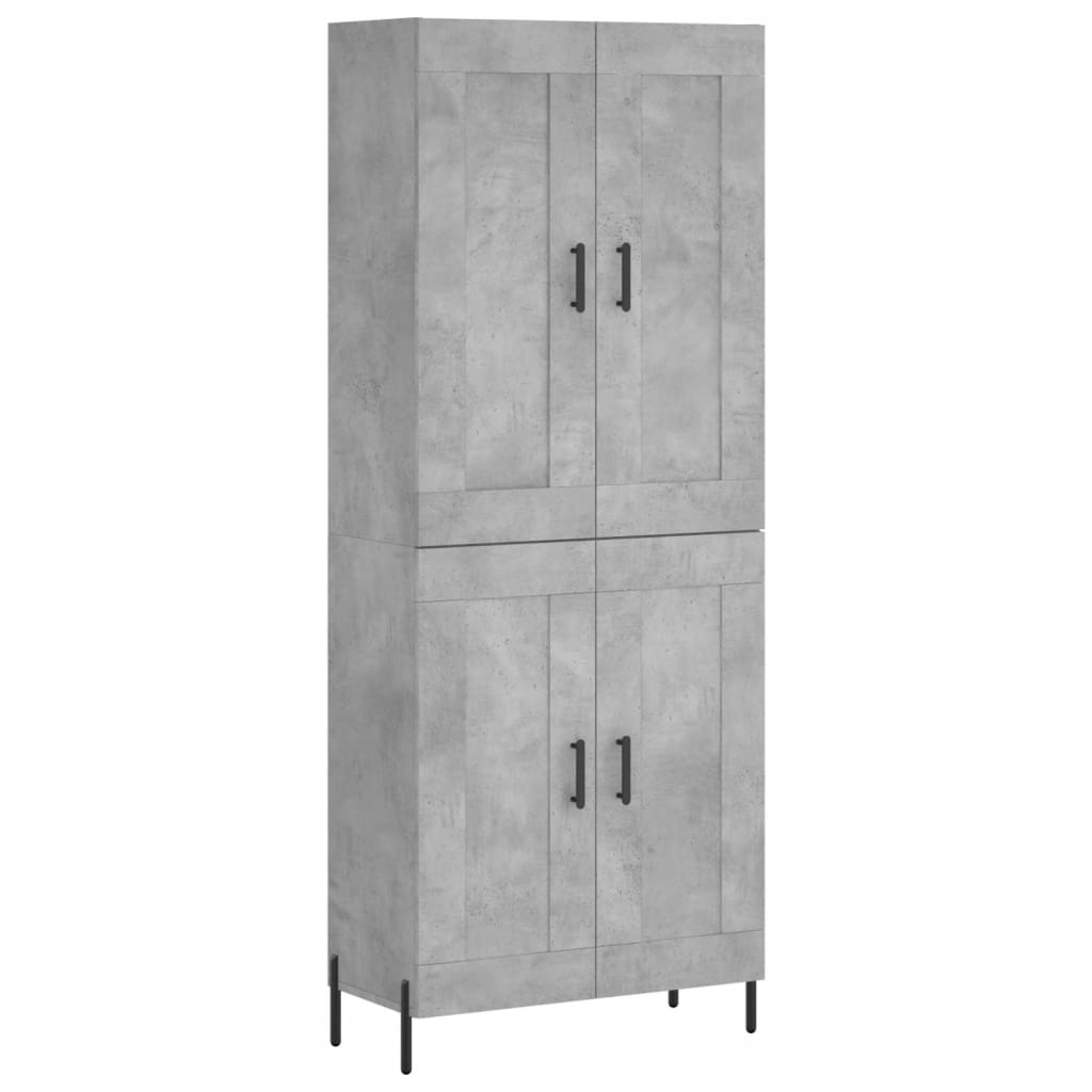 Credenza Grigio Cemento 69,5x34x180 cm in Legno Multistrato | homemem39