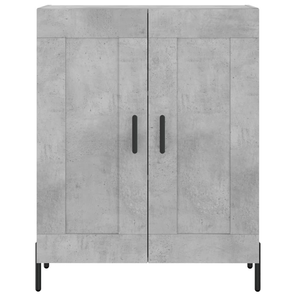Credenza Grigio Cemento 69,5x34x180 cm in Legno Multistrato | homemem39