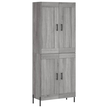 Credenza Grigio Sonoma 69,5x34x180 cm in Legno Multistrato - homemem39