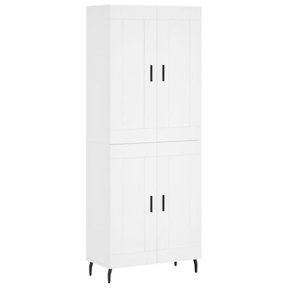 Credenza Bianca 69,5x34x180 cm in Legno Multistrato - homemem39